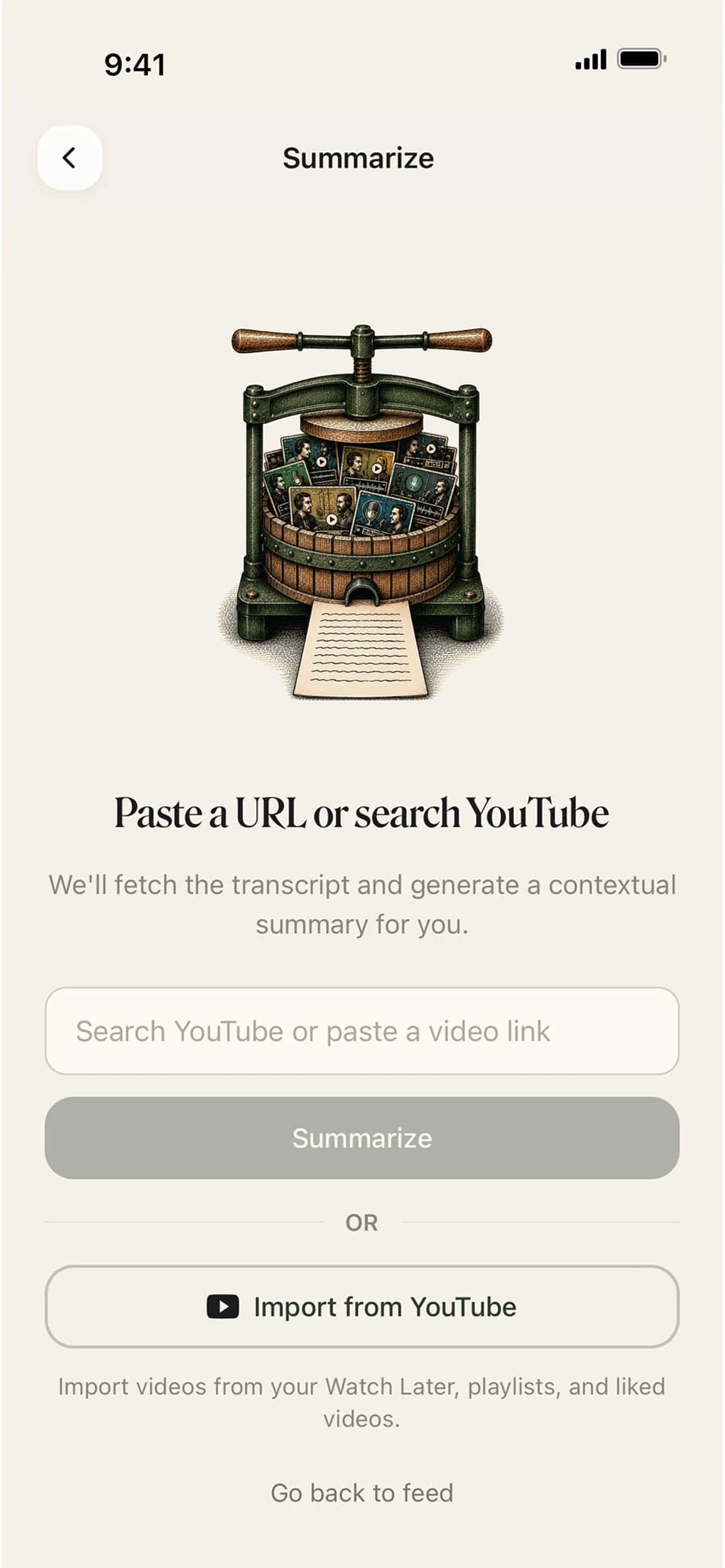 Bite add-a-video screen